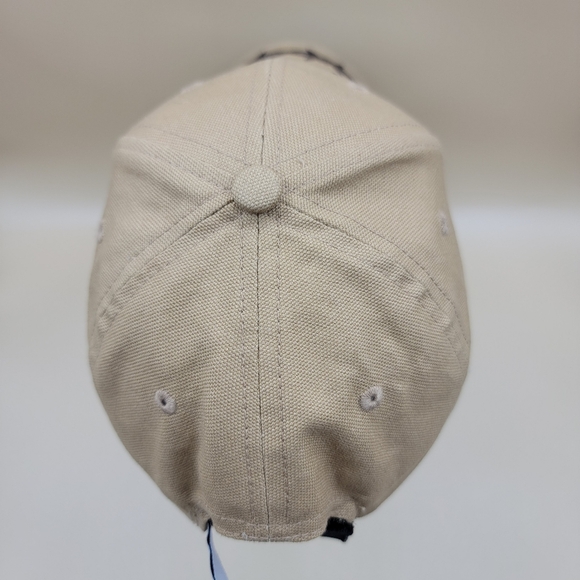 Justin Boots Tan with Barbwire Bill Adjustable Cap/Hat Rare Made In USA Brown - Picture 8 of 10